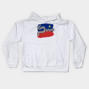 Philippine Flag Tribal line Art / Baybayin word NGA Kids Hoodie